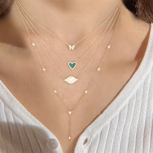 Jeulia "Moment of Life" Sterling Silver Layered Necklace