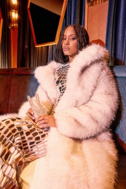 AKIRA Heavy On The Apres Faux Fur Coat | Size Large/XL