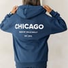 BASE Zip Up Chicago Hoodie Navy