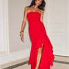 Extravagant Events Strapless Maxi Dress Red