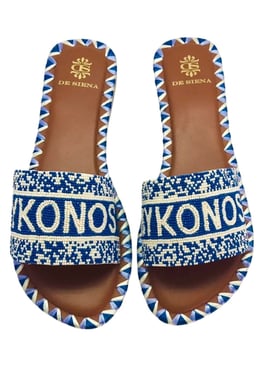 Mykonos Sandals - UK 8 EU 41 / Blue