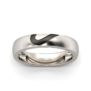 Jeulia Heart Shape Sterling Silver Men's Band