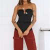 Island Heatwave Strapless Top Black