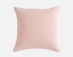 QE Home Crinkle Euro Sham in Peony, Pink, 25" x 25"
