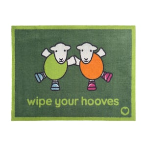 Wipe Your Hooves Herdy Washable Doormat - 65x85cm