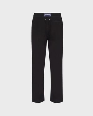 Vilebrequin - Men Linen Pants Regular Fit Solid - Pant - Parc - Black - Size XXXL