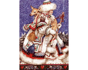 Father Christmas with Deer