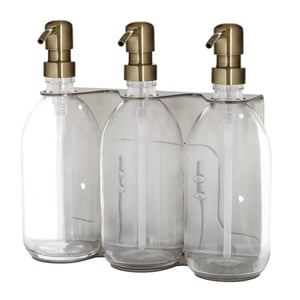 Chrome Triple Wall Mounted Soap Dispenser