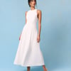 Bridal Ivory Crepe Cross Back Antonia Midi Dress