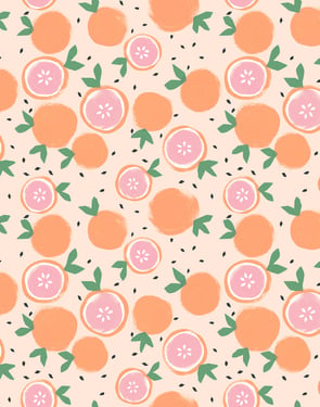 Grapefruit' Wallpaper by Tea Collection - Peach - Traditional / 27 in. x 27 ft.
