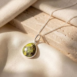 Peridot August Birthstone Sterling Silver Necklace