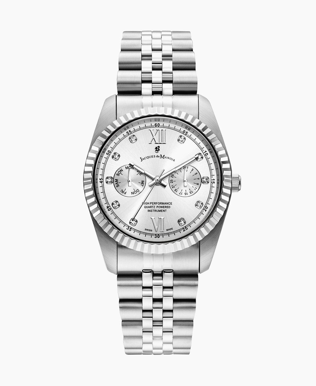 Inspiration 36.5mm Multifunction Silver-tone Silver dial Stainless steel swiss watch - 36.5 mm