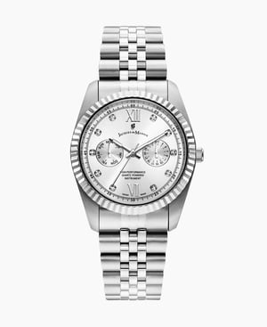 Inspiration 36.5mm Multifunction Silver-tone Silver dial Stainless steel swiss watch - 36.5 mm