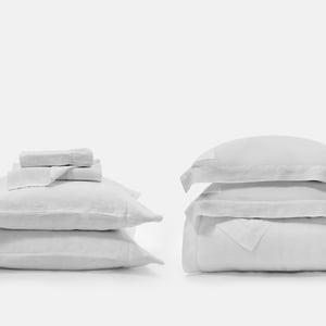 Signature Bedding Set King w/st pillowcases Calacatta Gray Beach House Linen , Luxury Organic Bedding and Sheet Sets , PROSSIONI