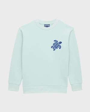 Vilebrequin - Kids Crewneck Sweatshirt Embroidered Turtle - Sweater - Garibou - Blue - Size 2