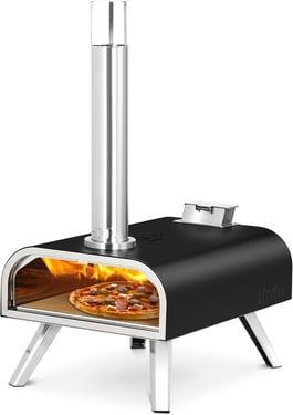 16" Wood Pellet Pizza Oven, Sliver/Black - Hot Sale