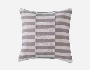 QE Home Halston Cotton Jacquard Square Cushion Cover, Geometric, White, 18" x 18"