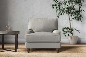 nkuku Marri Armchair | Make To Order | Brera Linen Smoke | No Colour