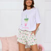 Matcha Mornings Pyjama Shorts White