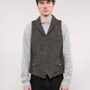 IMMORTAL Black and White Bouclé Tweed Waistcoat