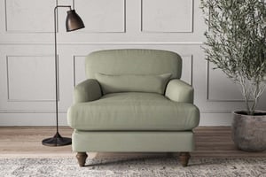 nkuku Deni Armchair | Make To Order | Recycled Cotton Seaspray | No Colour