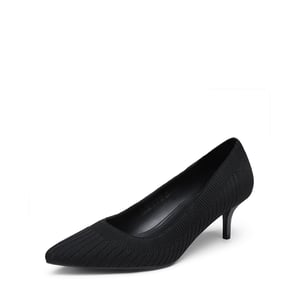 DREAM PAIRS Pointed Toe Knitted Kitten Heel Pumps