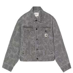 Carhartt WIP Womens Duck Orell Jacket Camo Duck Black Heavy Bleached