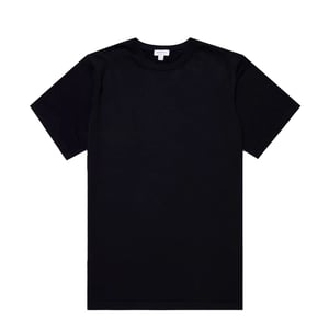 Sunspel Sea Island Crew S/S Knitwear Light Navy