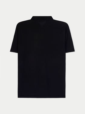 Cashmere Silk Half-Zip Polo Top - 2XL / Black / MK0331-7018