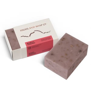 2 for £14 - Handmade Soap 190g - Scottish Raspberry Cranachan