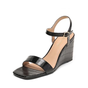 DREAM PAIRS Square Toe Slingback Wedge Sandals