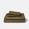 Heritage Linen Sheet Set - King / Olive Green
