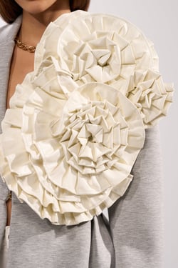 AKIRA Blooming PU Oversized Brooch