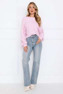 Snowing Outside Knit Sweater Lilac