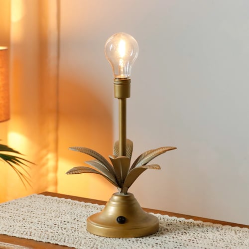 13''H Vintage Decorative Table Lamp (Antique Gold)