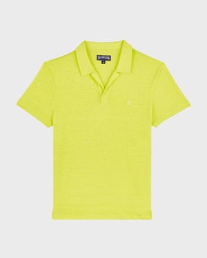 Vilebrequin - Men Linen Jersey Polo Shirt Solid - Polo - Pyramid - Green - Size XXXL