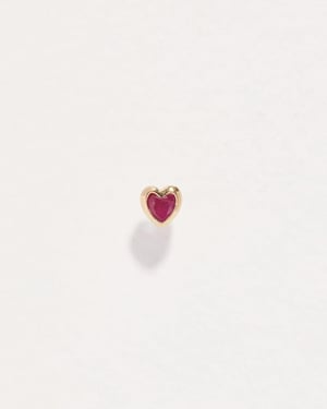 Ruby Heart Stud