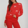 Holly Glow Knit Sweater Red