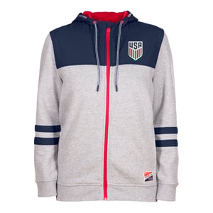 Women's New Era USMNT Full Zip Grey Jacket / XS