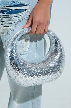 AKIRA Always Add Sparkle Hard Shell Purse