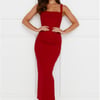 Simply Better Mesh Maxi Dress Wine