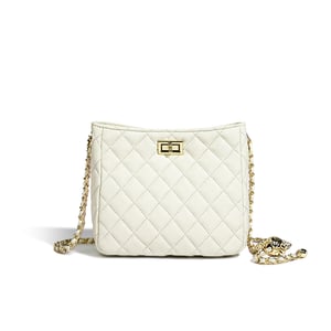 Jeulia Small Tote Leather Quilted Crossbody Bag Classic Chain Bag