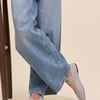 Light Blue Suede Ballet Flats