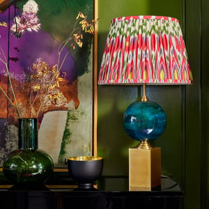 Melissani table lamp in teal
