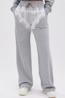 AKIRA Maybe Next Time Jogger Pants With Lace Details | Size 1X