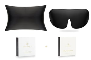 Charcoal Pure Silk Sleep Gift Set - Super King Pillowcase