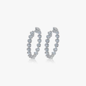Lotus Petals Diamond Hoops - 1.50 CT