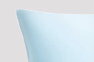 Pastel Blue Pure Silk Pillowcase - Super King / Ivory