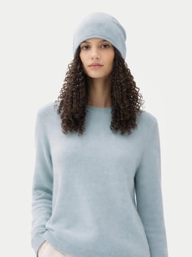 $99 Cashmere Hat & Sweater - XL / cloud blue / WK203/AK98-1855