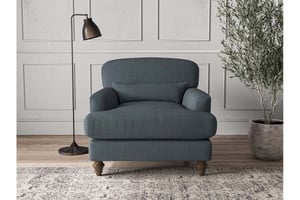 nkuku Deni Armchair | Make To Order | Brera Linen Dusk | No Colour